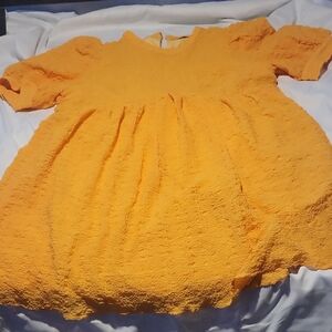 Bright Orange Textured Dress